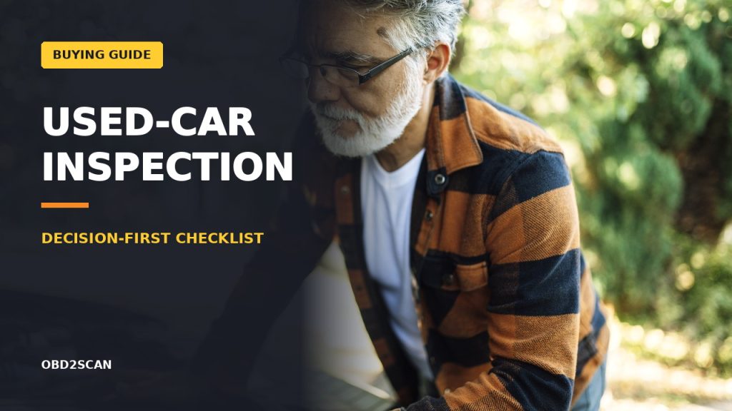 Used-Car Pre-Purchase Inspection: A Decision-First Checklist