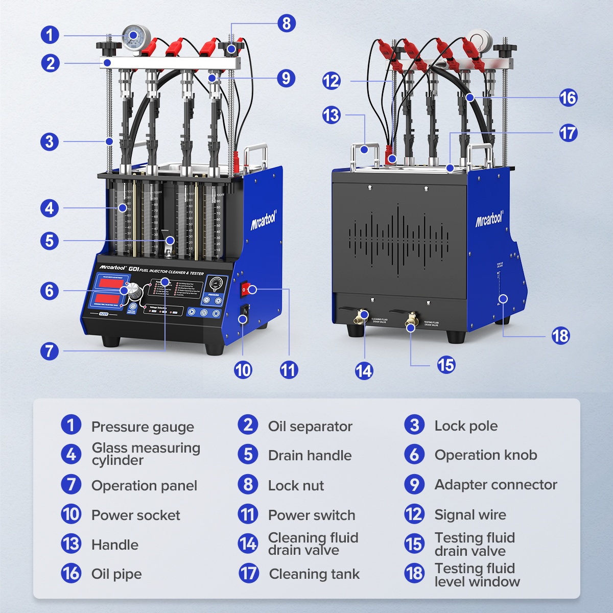Exact official product view of the V-series injector cleaner service parts.