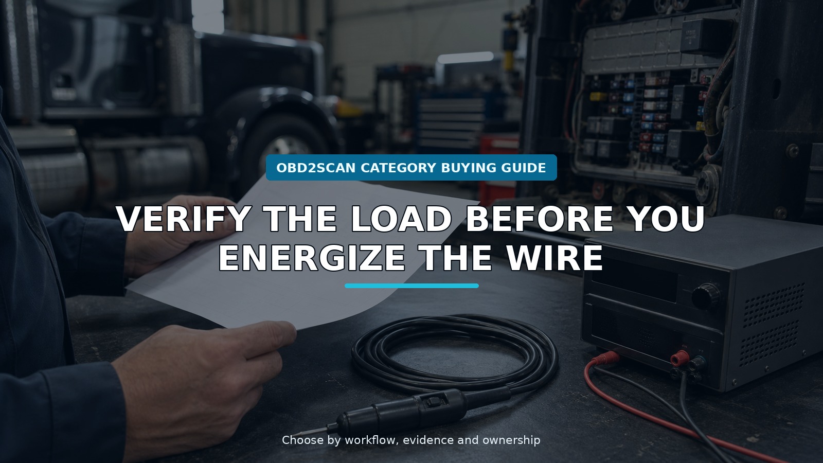 Workshop scene for 12v 24v automotive power probe buying guide