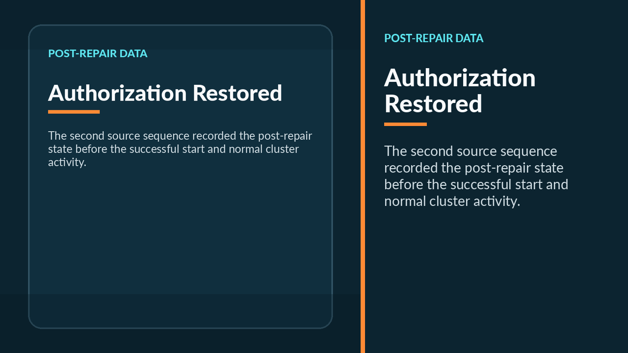 Video 2 begins with scan-tool data after the repair