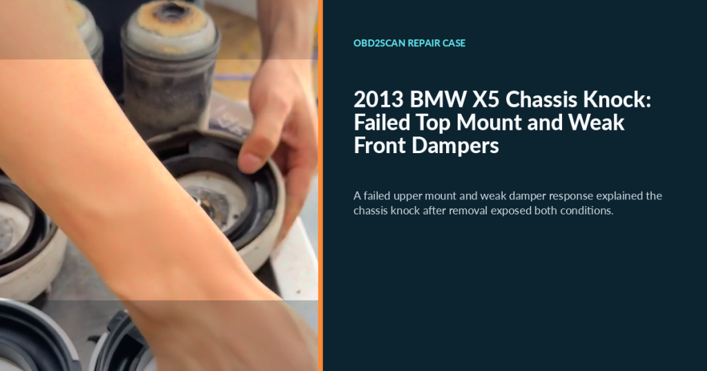2013 BMW X5 Chassis Knock: Failed Top Mount and Weak Front Dampers
