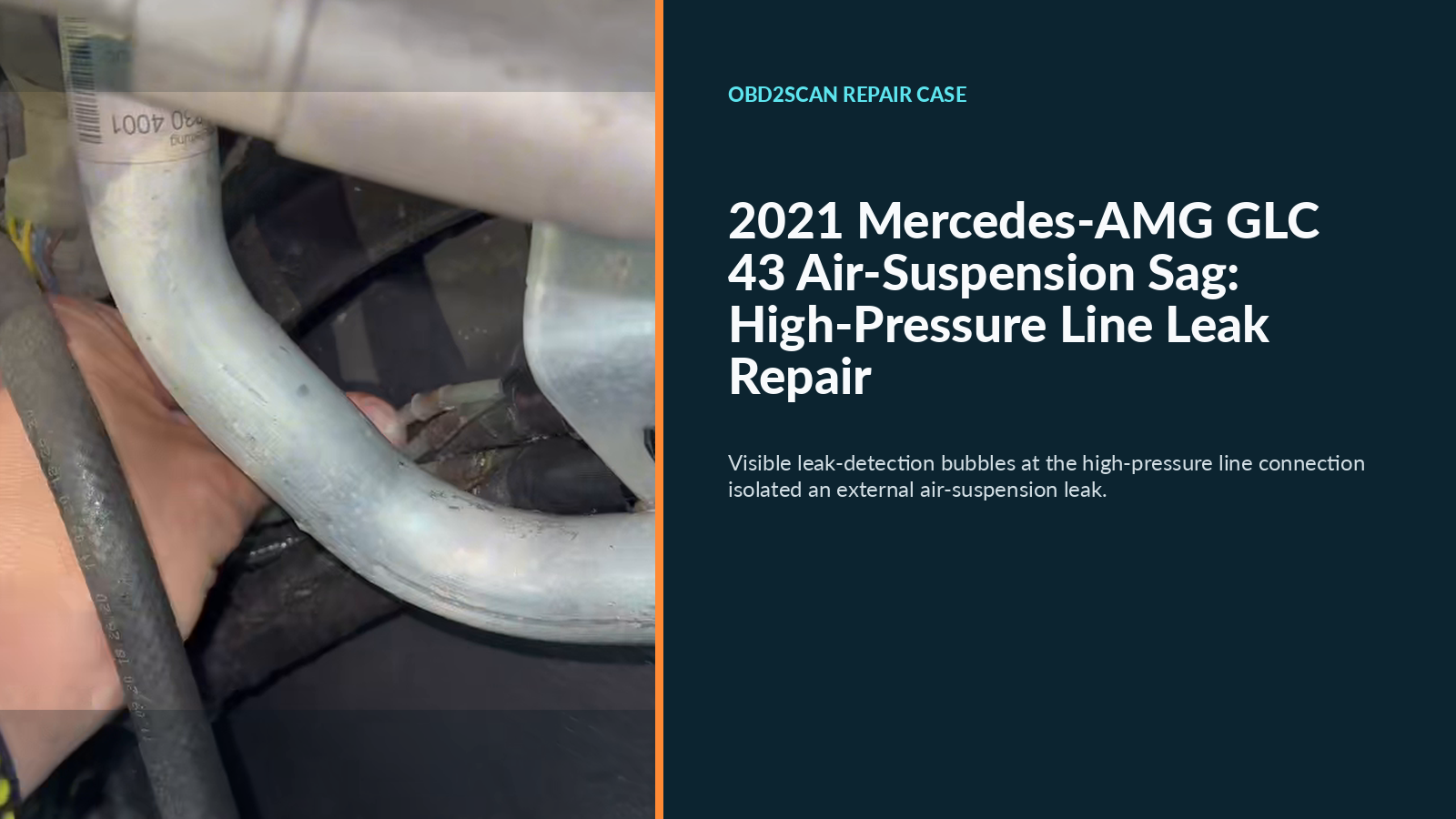 2021 Mercedes-AMG GLC 43 Air-Suspension Sag: High-Pressure Line Leak Repair