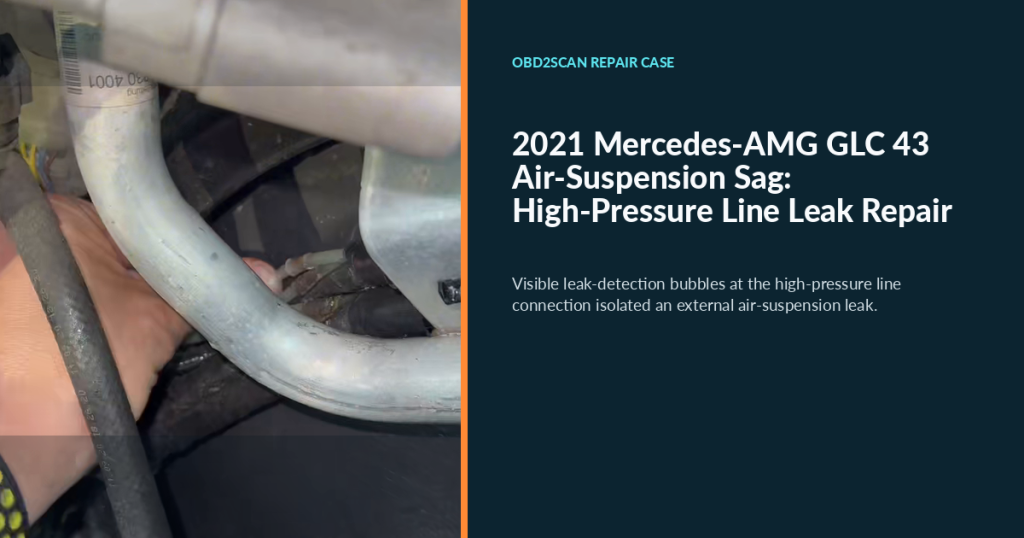 2021 Mercedes-AMG GLC 43 Air-Suspension Sag: High-Pressure Line Leak Repair