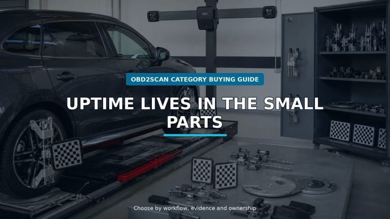 Workshop scene for 3d wheel aligner accessories buying guide