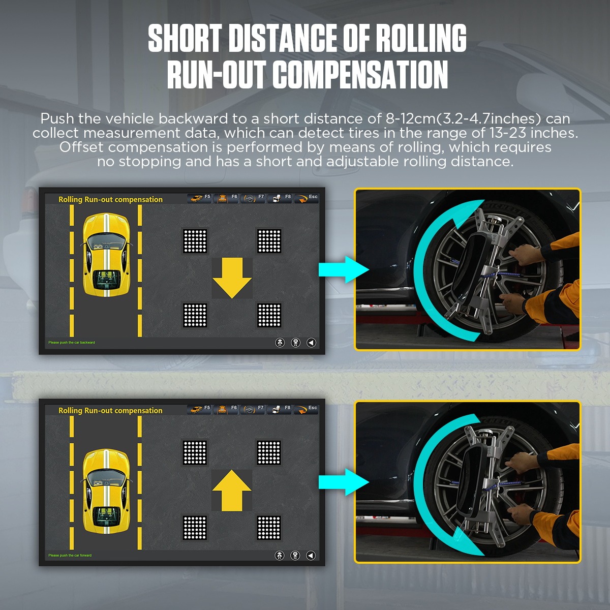 Second exact first-party product or workflow view of AUTOOL XC505 3D wheel aligner