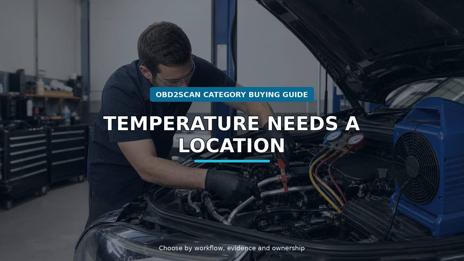 Workshop scene for a/c pipe temperature clamp buying guide
