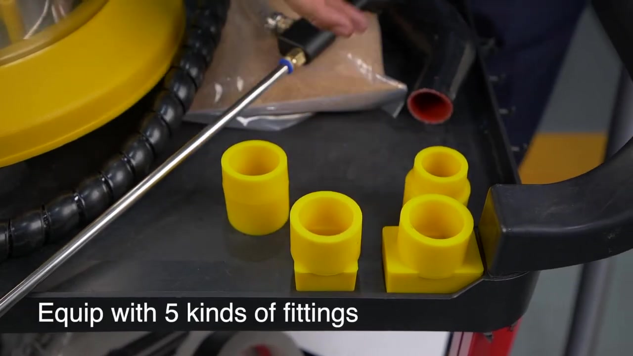 Five yellow intake-port adapters supplied for AUTOOL HTS558 setup