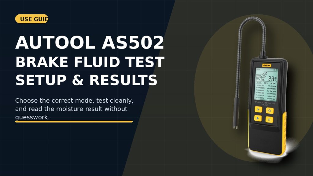 How to Use the AUTOOL AS502 Brake Fluid Tester Step by Step