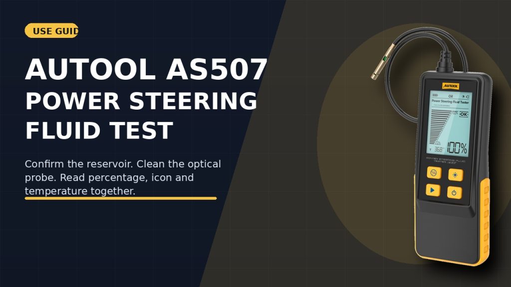 How to Use the AUTOOL AS507 Power Steering Fluid Tester Step by Step