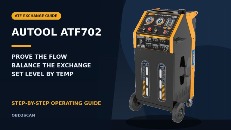 AUTOOL ATF702 step-by-step transmission fluid exchange guide