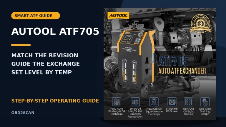 AUTOOL ATF705 automatic equal-volume exchange step-by-step guide