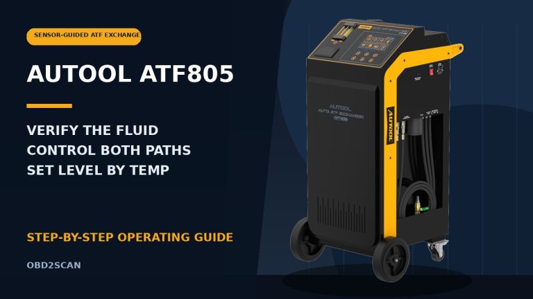 AUTOOL ATF805 equal-volume transmission exchange step-by-step guide