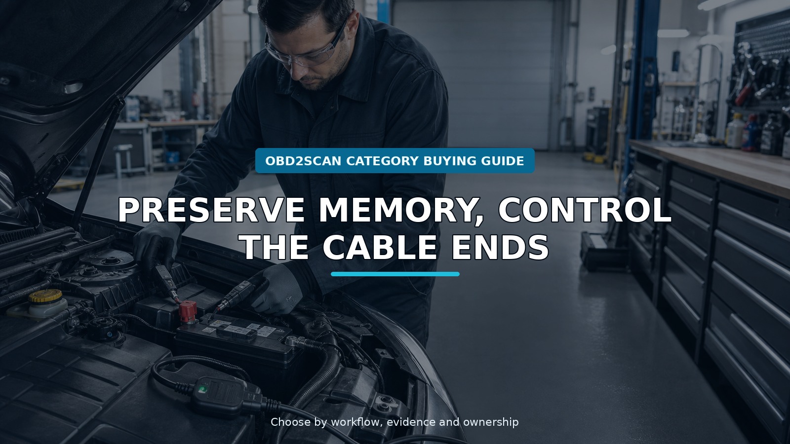 Workshop scene for automotive memory saver buying guide