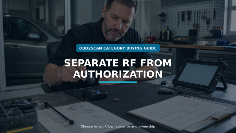 Workshop scene for automotive remote key tester buying guide