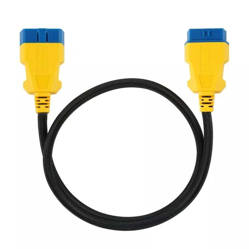 AUTOOL 100 centimeter round OBD2 extension cable with one male and one female connector.