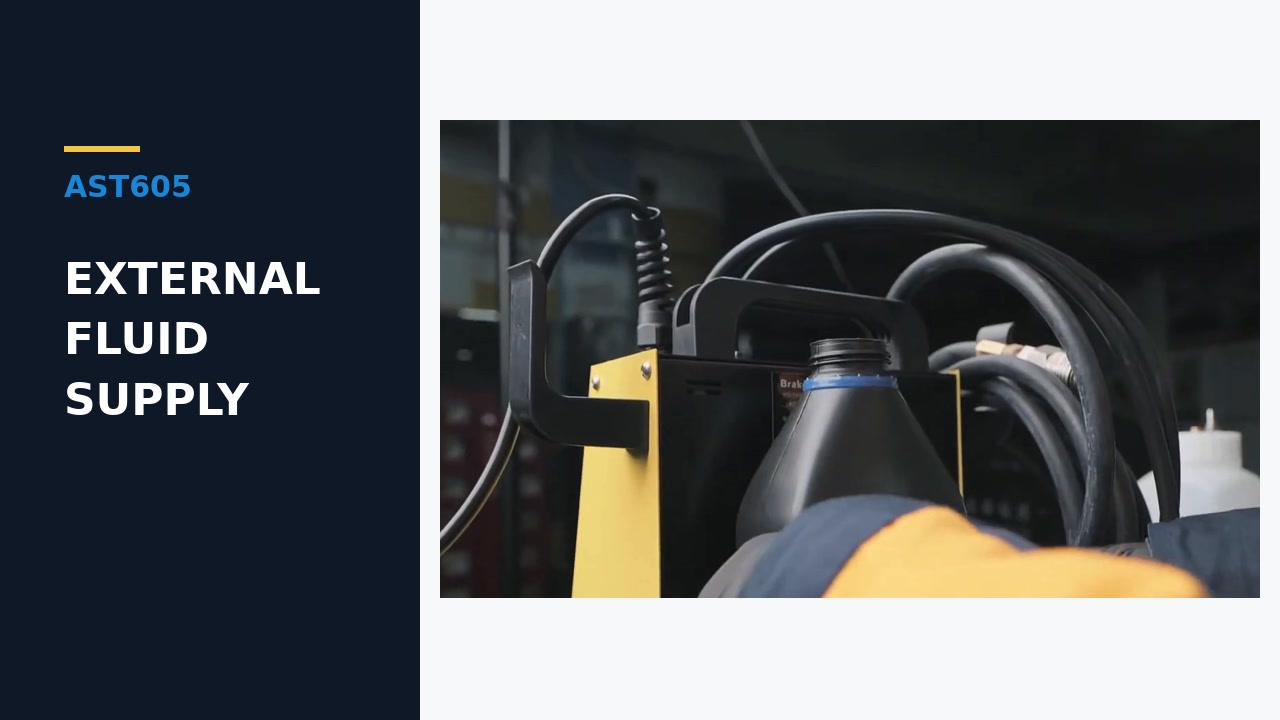 AUTOOL AST605 beside the removable external new-fluid supply arrangement.
