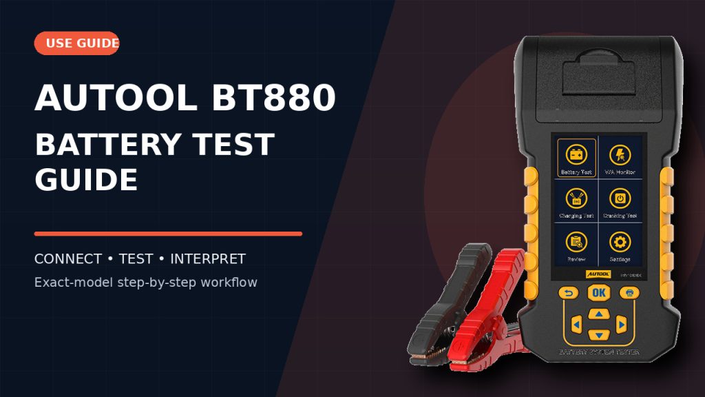 How to Use the AUTOOL BT880 Battery Tester