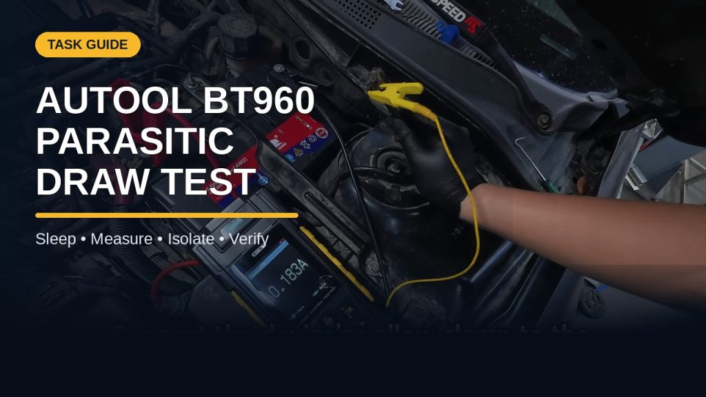 How to Test Parasitic Battery Drain After Sleep Mode with AUTOOL BT960
