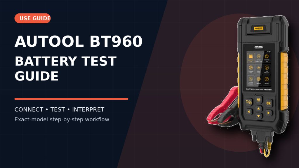 How to Use the AUTOOL BT960 Battery Tester