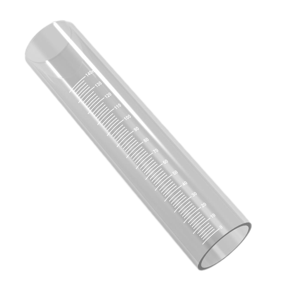 Clear replacement measuring tube with graduation marks for selected AUTOOL CT injector testers.