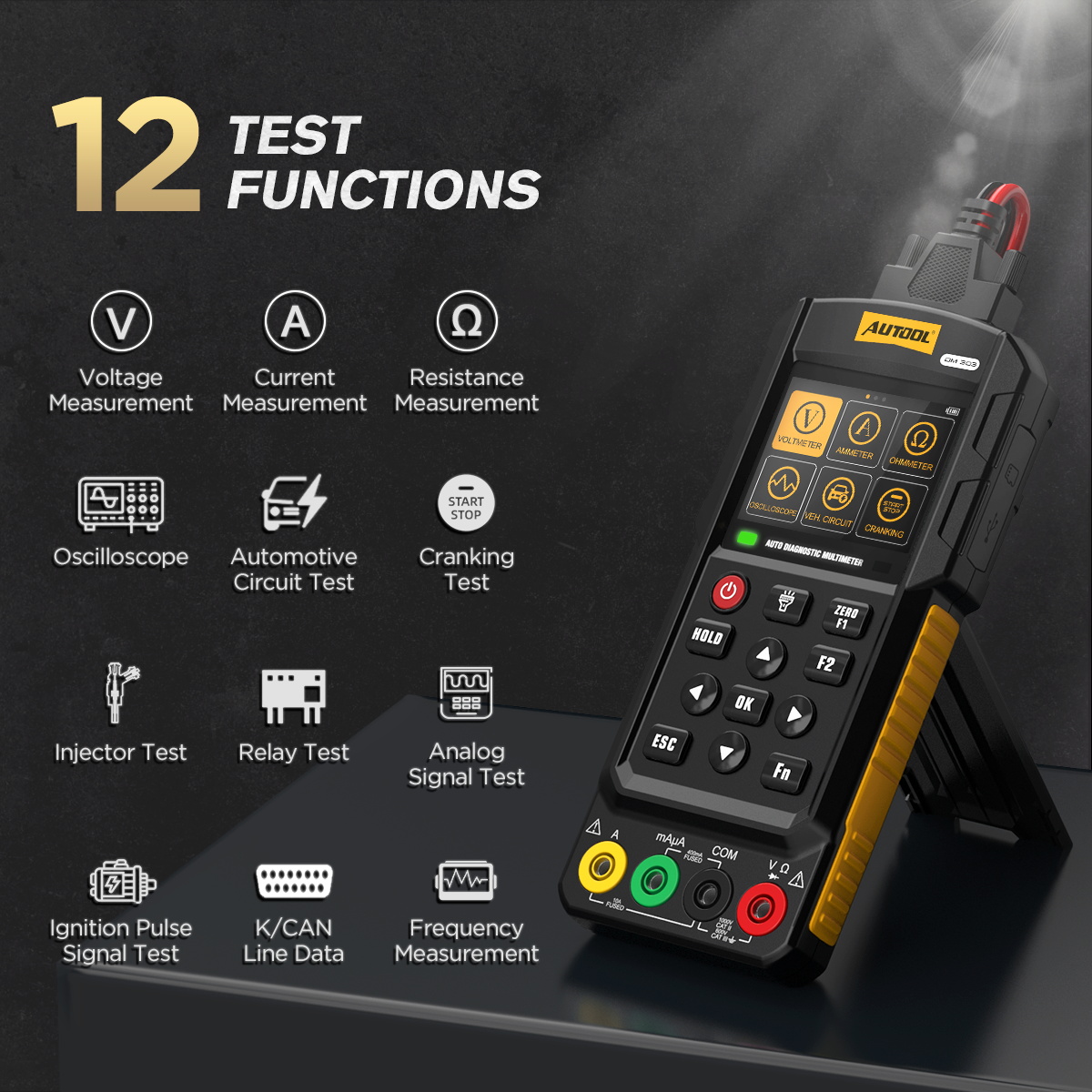 Exact AUTOOL DM303 automotive diagnostic multimeter product view