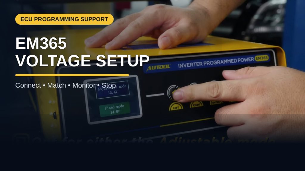 How to Set Up AUTOOL EM365 Voltage Support for ECU Programming