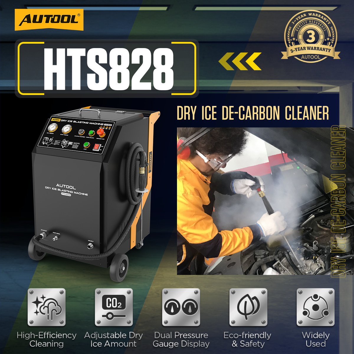 AUTOOL HTS828 exact-model product and supplied setup view.