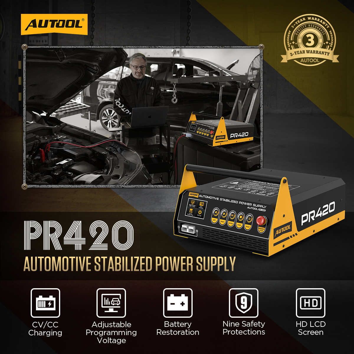 AUTOOL PR420 exact-model product and supplied setup view.