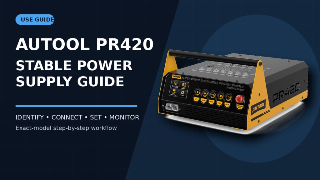 How to Use the AUTOOL PR420 Stabilized Power Supply