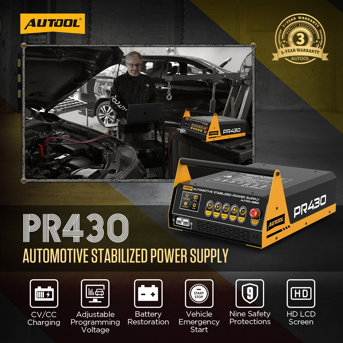 AUTOOL PR430 exact-model product and supplied setup view.
