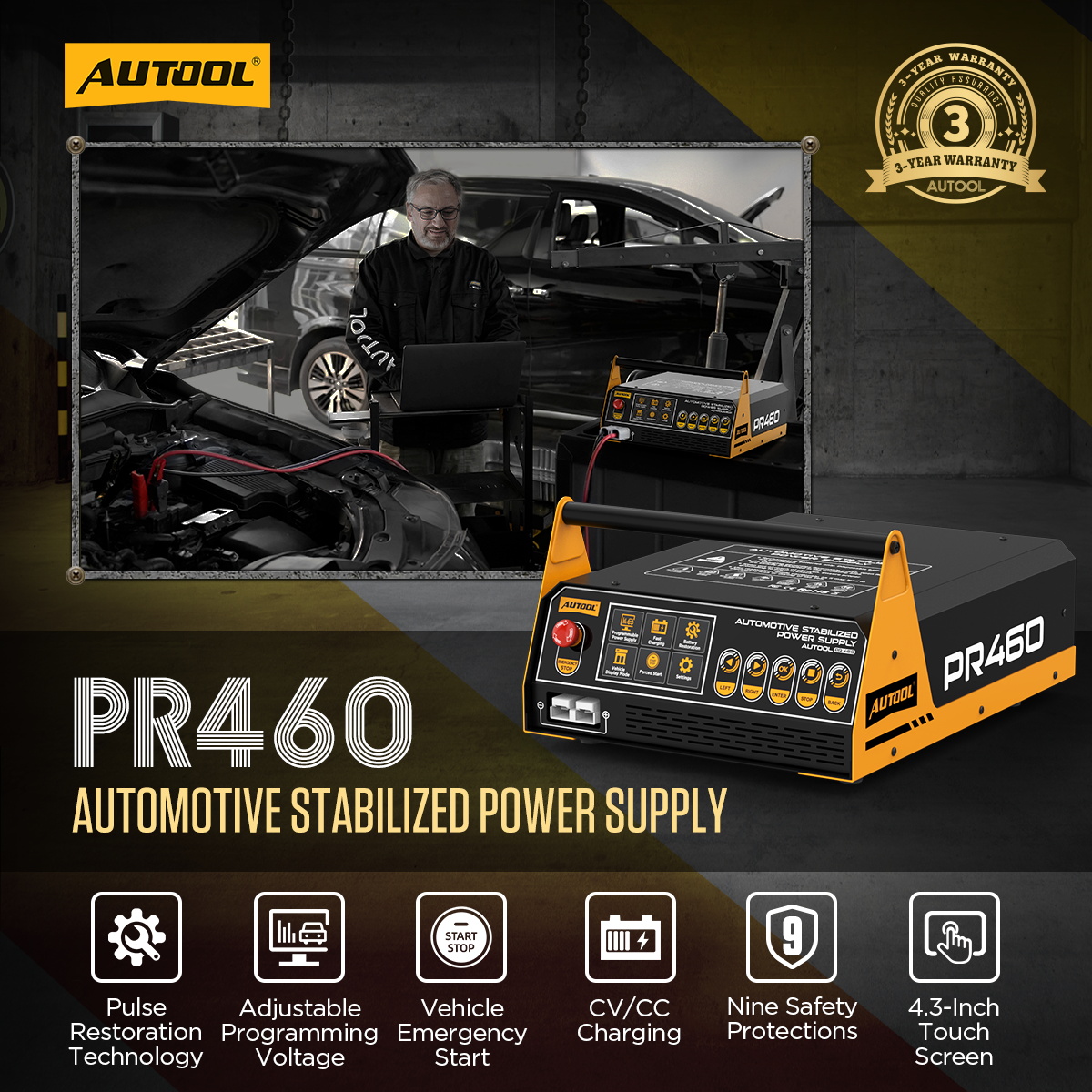 AUTOOL PR460 exact-model product and supplied setup view.