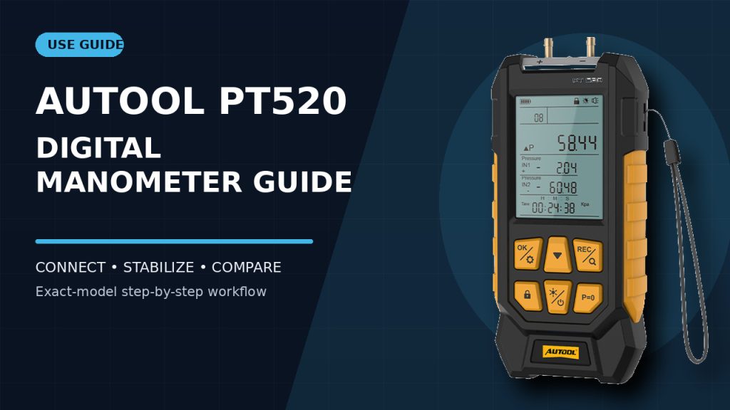 How to Use the AUTOOL PT520 Pressure Tester