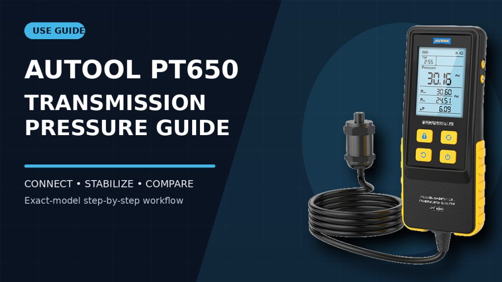 How to Use the AUTOOL PT650 Pressure Tester