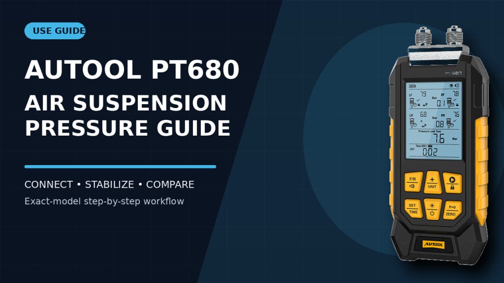 How to Use the AUTOOL PT680 Pressure Tester