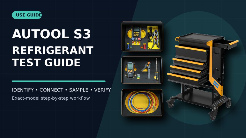How to Use the AUTOOL S3 Refrigerant Testing Kit