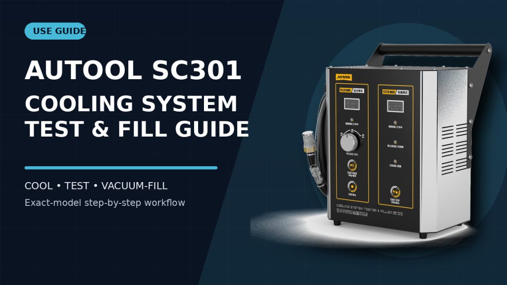 How to Use the AUTOOL SC301 Cooling System Tester and Filler