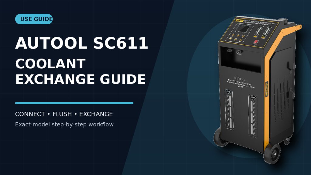 How to Use the AUTOOL SC611 Coolant Flush and Exchange Machine