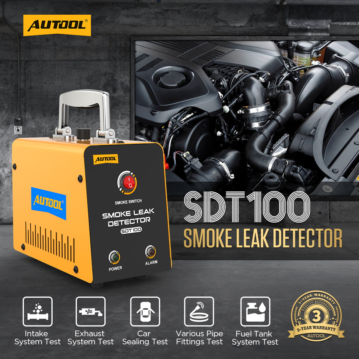 AUTOOL SDT100 exact-model product and supplied setup view.