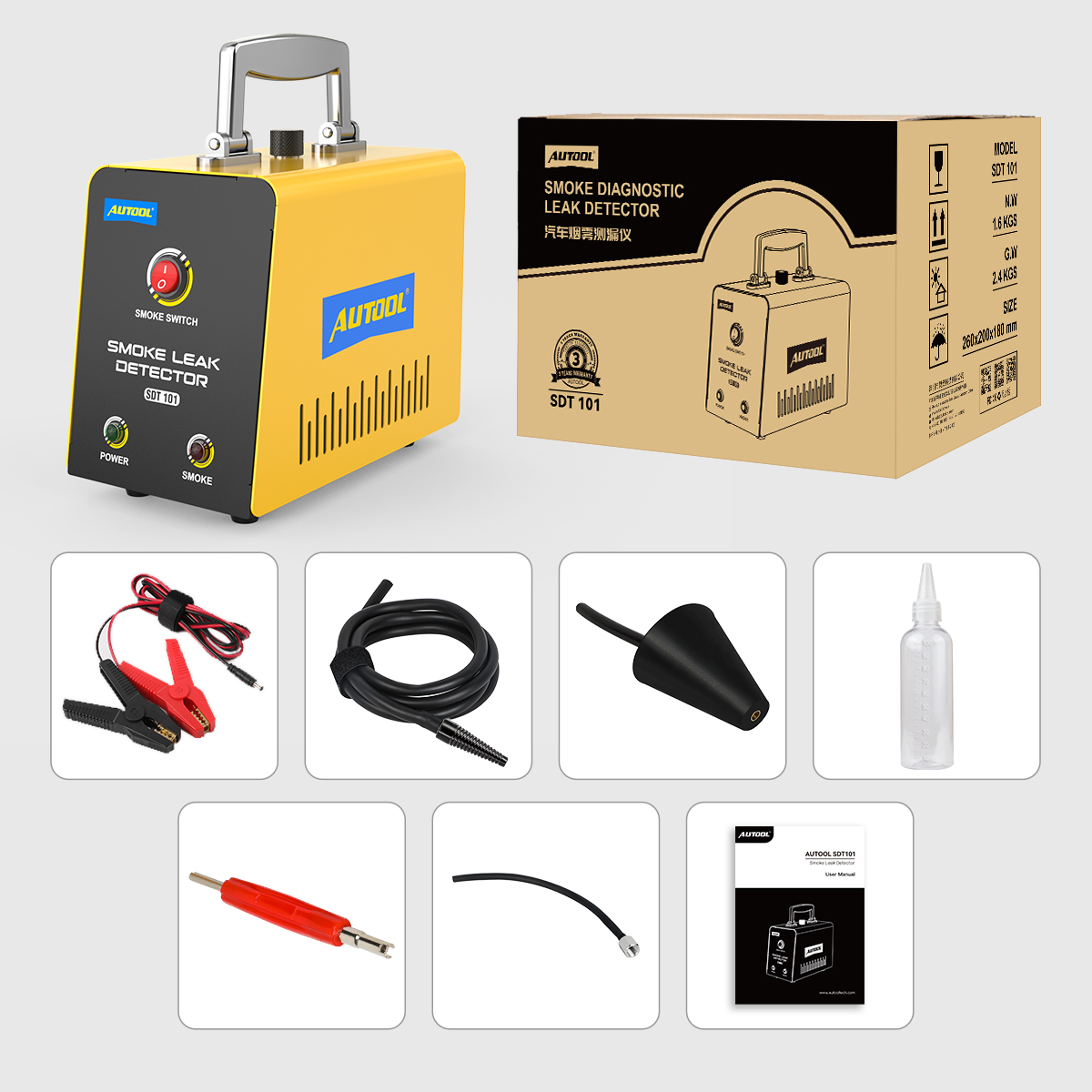 AUTOOL SDT101 exact-model product and supplied setup view.