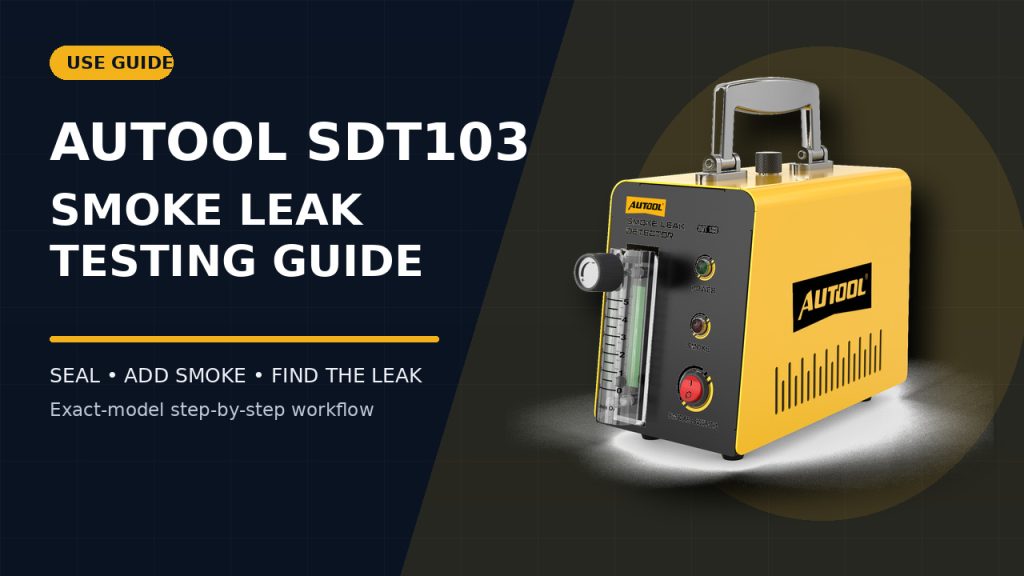 How to Use the AUTOOL SDT103 Smoke Leak Detector