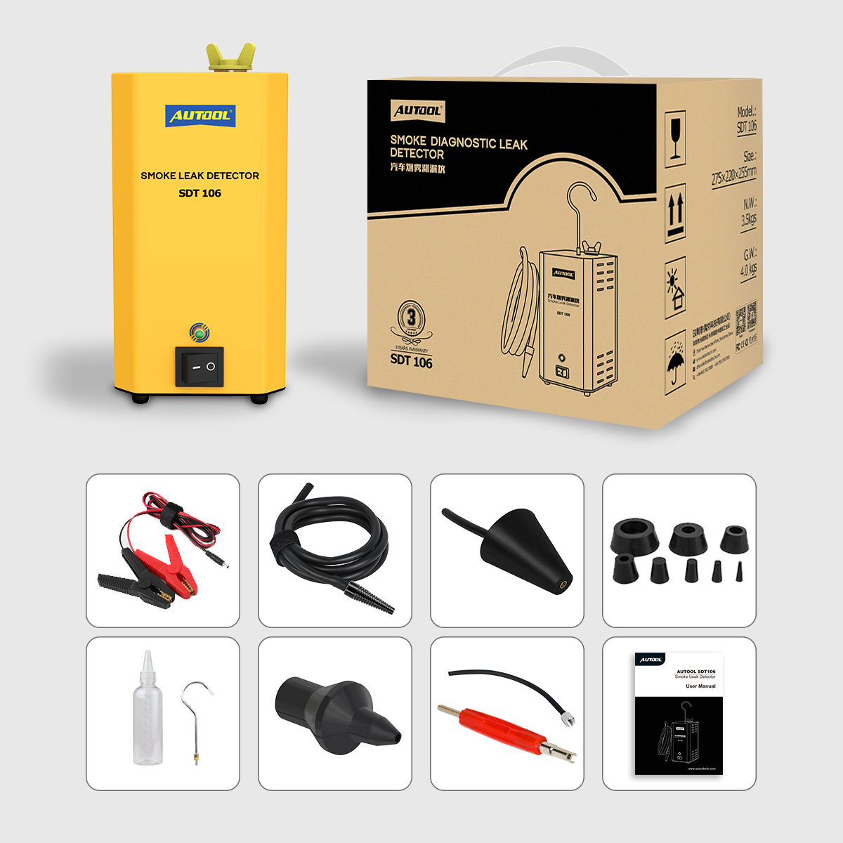 AUTOOL SDT106 exact-model product and supplied setup view.