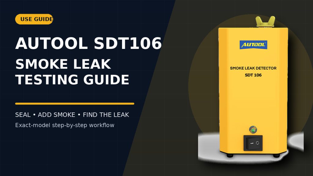 How to Use the AUTOOL SDT106 Smoke Leak Detector