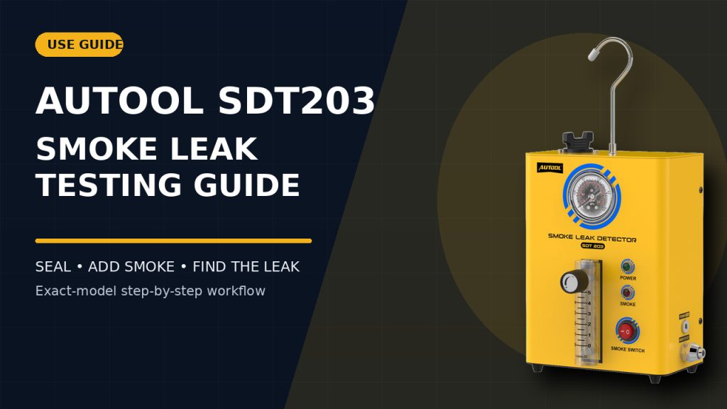 How to Use the AUTOOL SDT203 Smoke Leak Detector