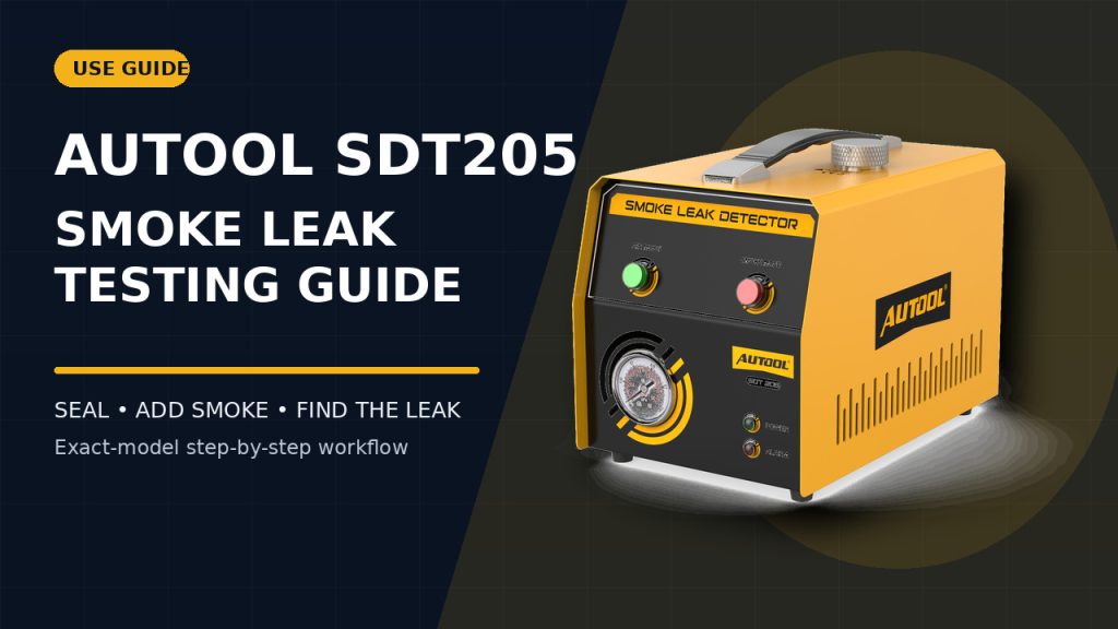 How to Use the AUTOOL SDT205 Smoke Leak Detector