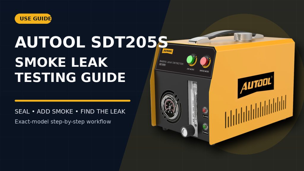 How to Use the AUTOOL SDT205S Smoke Leak Detector