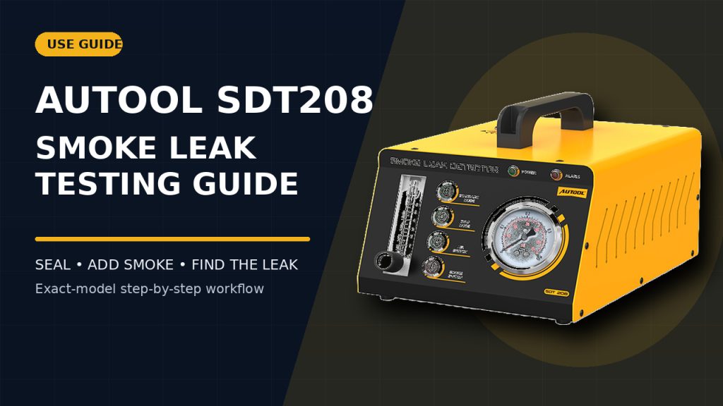 How to Use the AUTOOL SDT208 Smoke Leak Detector