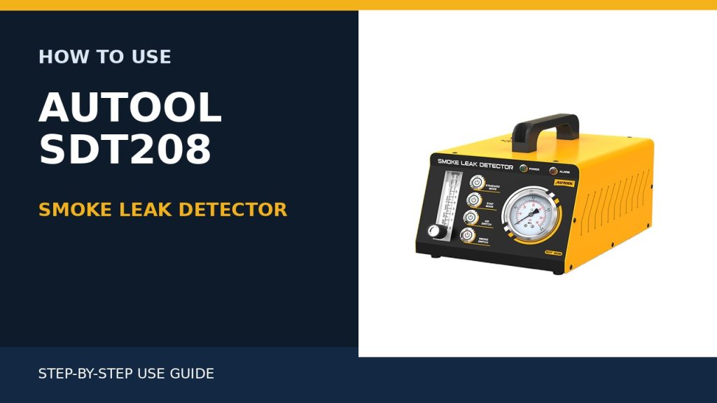 How to Use the AUTOOL SDT208 Smoke Leak Detector