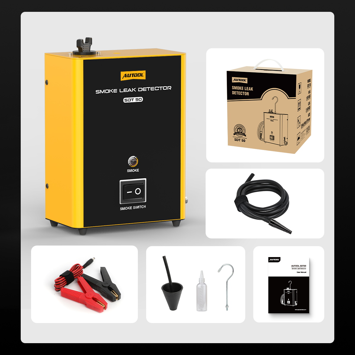 AUTOOL SDT50 exact-model product and supplied setup view.