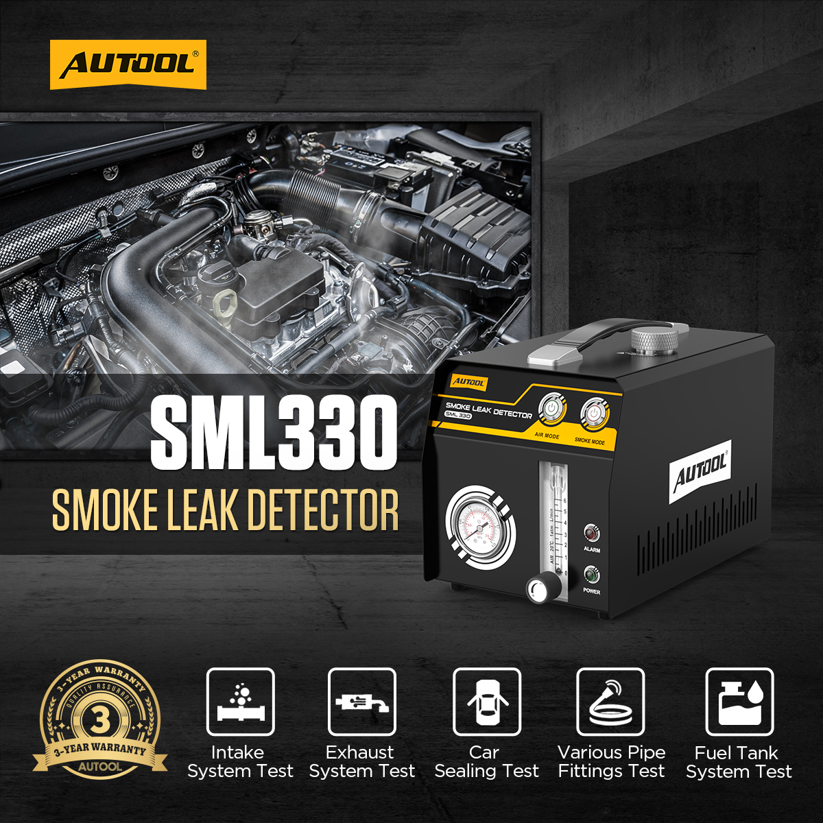 AUTOOL SML330 exact-model product and supplied setup view.