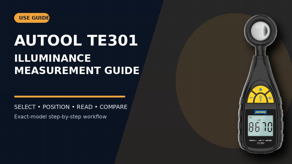 How to Use the AUTOOL TE301 Digital Illuminance Meter